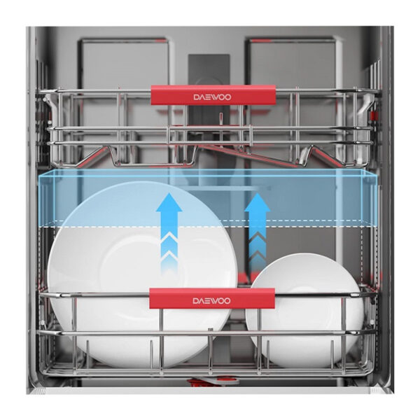 ماشین ظرف شویی دوو مدل DW 200W نمای داخل